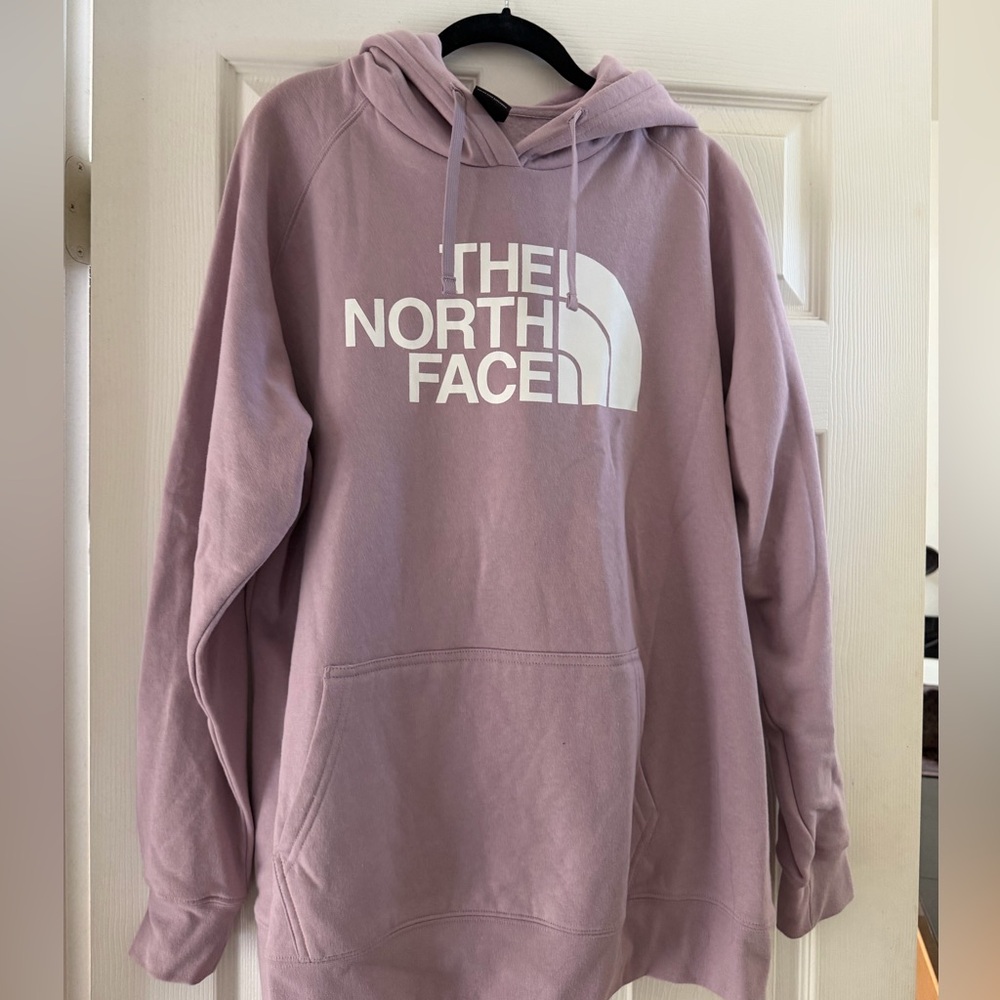 The North Face Lavender Hoodie with White Logo